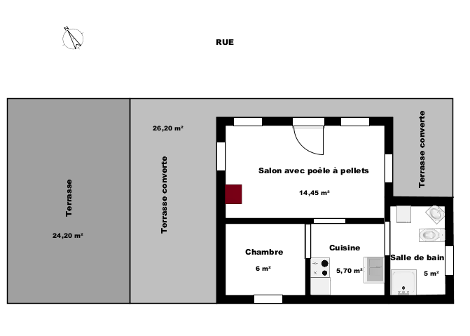 Beau chalet meublé