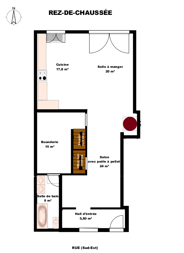Belle maison 3 chambres