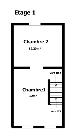 Maison à rénover, surface exploitable 110m²