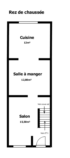 Maison à rénover, surface exploitable 110m²