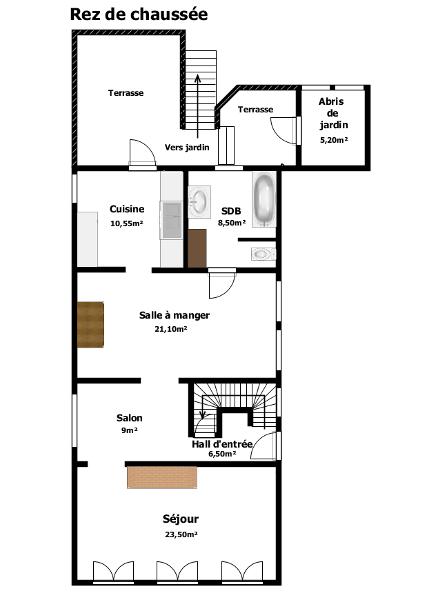 Belle maison 5 chambres avec grand jardin