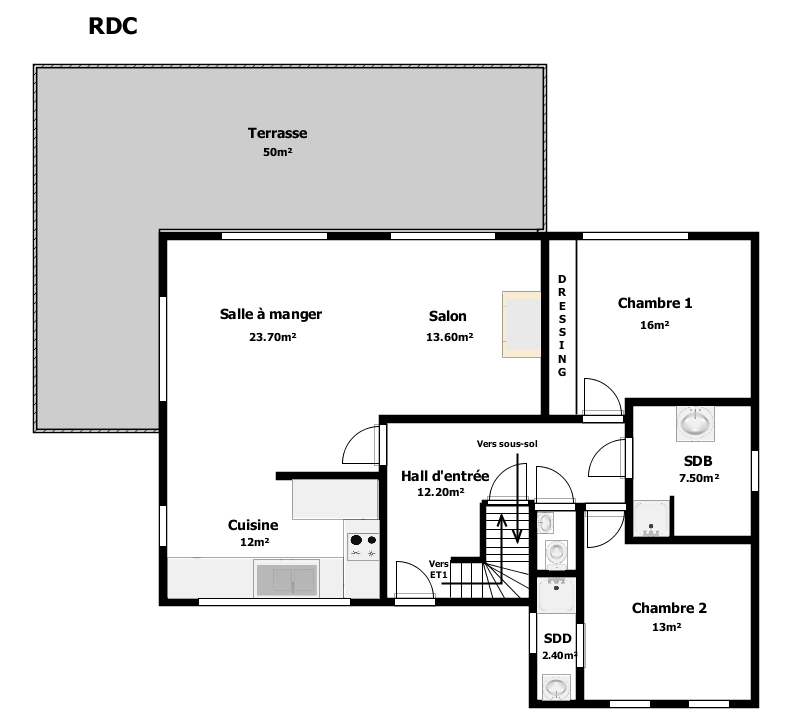 Très belle villa exploitable sur plus de 300m²