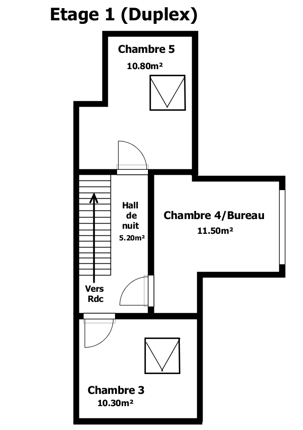 Bel appartement duplex