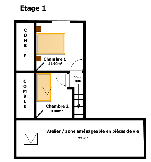 Belle maison 2 chambres