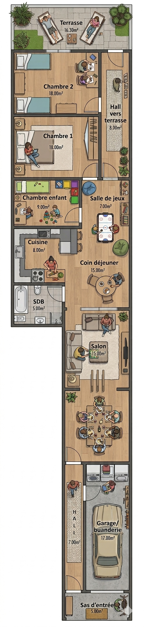Superbe espace exploitable sur plus de 160m² pour la création d’un loft