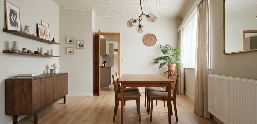 Maison deux chambres avec garage et jardin