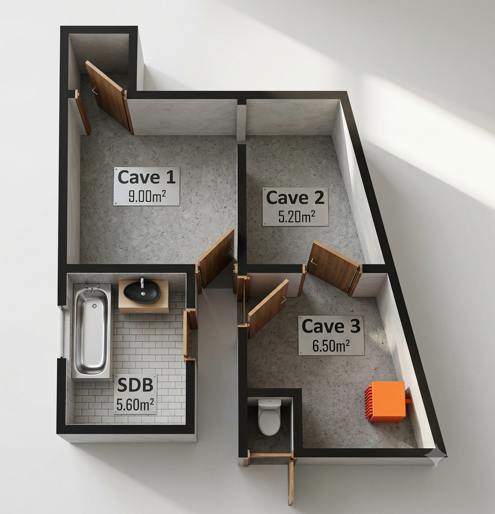 Maison deux chambres avec garage et jardin